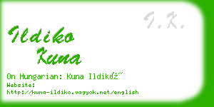 ildiko kuna business card